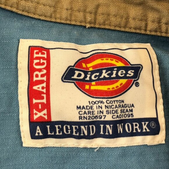 Vintage Dickies Mens Work Shirt XL Lot of Two Short Sleeve Button Up Workwear - Picture 10 of 16
